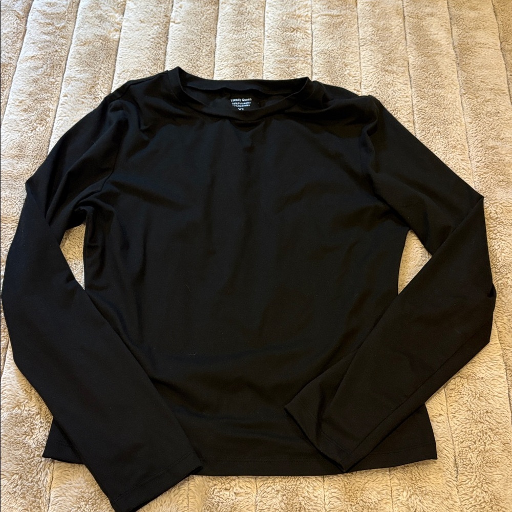 Classic Black Long Sleeve Women's Top